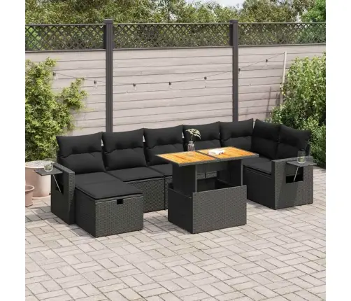 5-Osaline Aiadiivani Komplekt Patjadega, Must, Polürotang