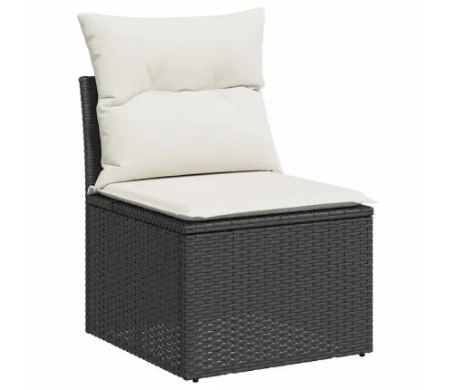 6-Osaline Aiadiivani Komplekt Patjadega, Must, Rotang/Akaatsia