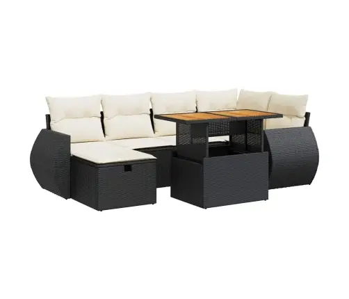 8-Osaline Aiadiivani Komplekt Patjadega, Must, Rotang/Akaatsia