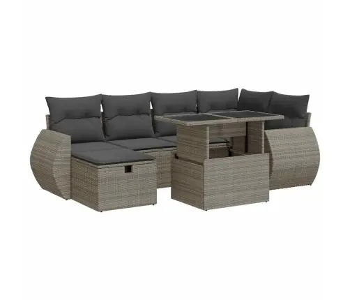 8-Osaline Aiadiivani Komplekt Patjadega, Hall, Rotang/Akaatsia