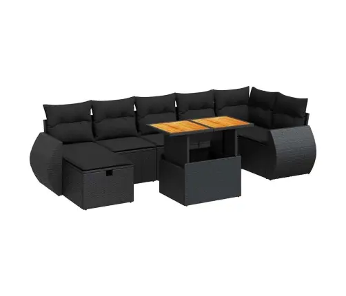 5-Osaline Aiadiivani Komplekt Patjadega, Must, Polürotang