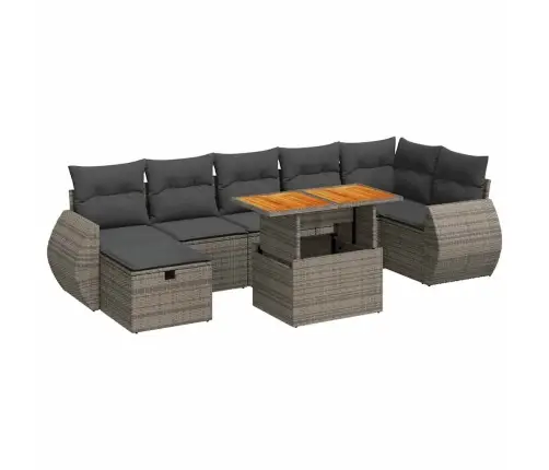 5-Daļīgs Dārza Dīvānu Komplekts, Matrači, Pelēka Pe Rotangpalma Vidaxl