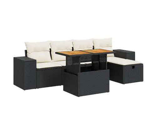 Sodo Komplektas Su Pagalvėlėmis, 6 Dalių, Poliratanas/Akacija