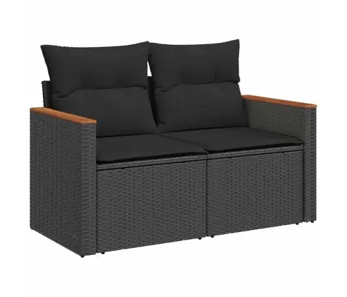 6-Osaline Aiadiivani Komplekt Patjadega, Must, Polürotang