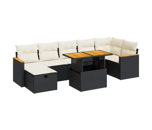 5-Osaline Aiadiivanikomplekt Patjadega, Must, Polürotang