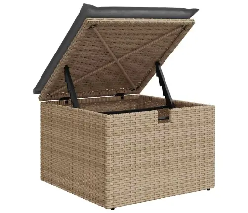 6-Osaline Aiadiivani Komplekt Patjadega, Beež, Polürotang