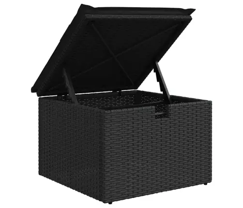 8-Osaline Aiadiivani Komplekt Patjadega, Must, Polürotang