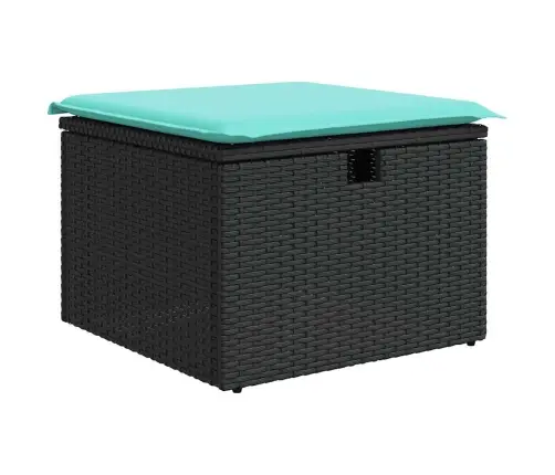 6-Daļīgs Dārza Dīvāna Komplekts, Matrači, Melna Pe Rotangpalma Vidaxl