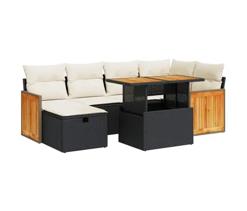 8-Daļīgs Dārza Dīvāna Komplekts, Matrači, Melna Pe Rotangpalma Vidaxl