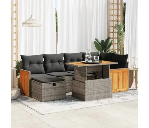 8-Osaline Aiadiivani Komplekt Patjadega, Hall, Polürotang