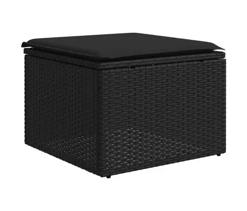 2-Osaline Aiadiivani Komplekt Patjadega, Must, Rotang/Akaatsia