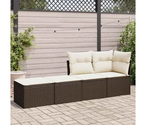 2-Osaline Aediivanikomplekt Patjadega Pruun Polürotangist