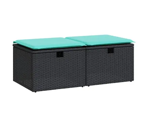 2-Osaline Aiadiivani Komplekt Patjadega, Must, Rotang/Akaatsia