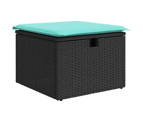 2-Osaline Aiadiivani Komplekt Patjadega, Must, Rotang/Akaatsia