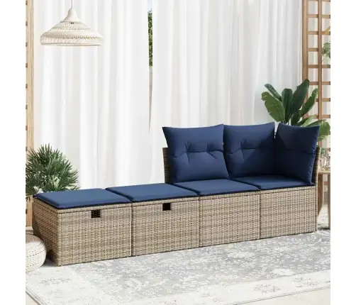 2-Daļīgs Dārza Dīvāna Komplekts, Matrači, Pelēka Pe Rotangpalma Vidaxl