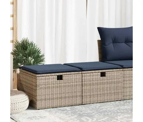 2-Daļīgs Dārza Dīvāna Komplekts, Matrači, Pelēka Pe Rotangpalma Vidaxl