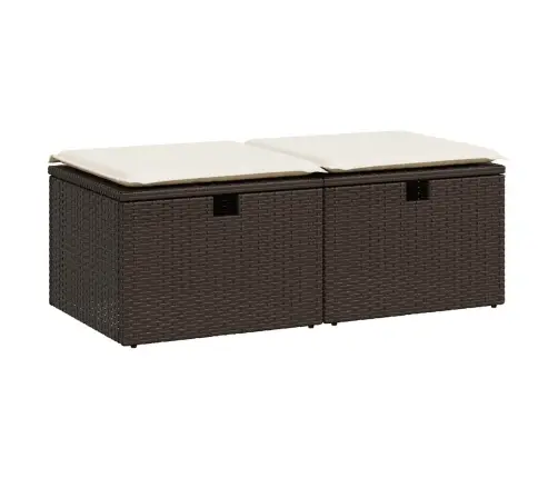 2-Daļīgs Dārza Dīvānu Komplekts, Matrači, Brūna Pe Rotangpalma Vidaxl