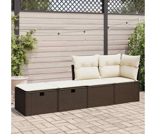 2-Daļīgs Dārza Dīvānu Komplekts, Matrači, Brūna Pe Rotangpalma Vidaxl