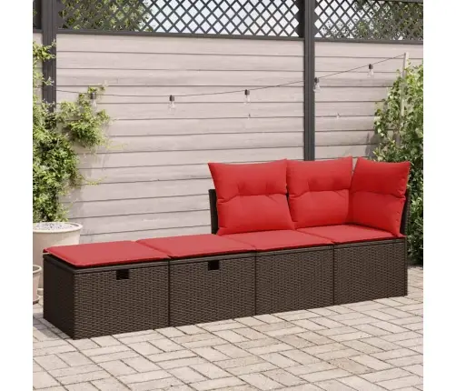 2-Daļīgs Dārza Dīvānu Komplekts, Matrači, Brūna Pe Rotangpalma Vidaxl