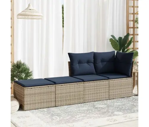 2-Daļīgs Dārza Dīvāna Komplekts, Matrači, Pelēka Pe Rotangpalma Vidaxl