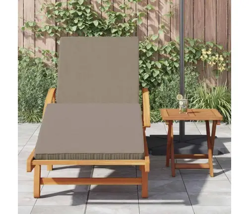 Saulės Gultas Taupe 200 X 67 X 84Cm Akacijos Medienos Masyvas