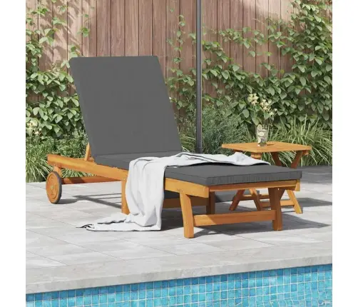 Saulės Gultas Ruda 63 X 199 X 85Cm Akacijos Medienos Masyvas