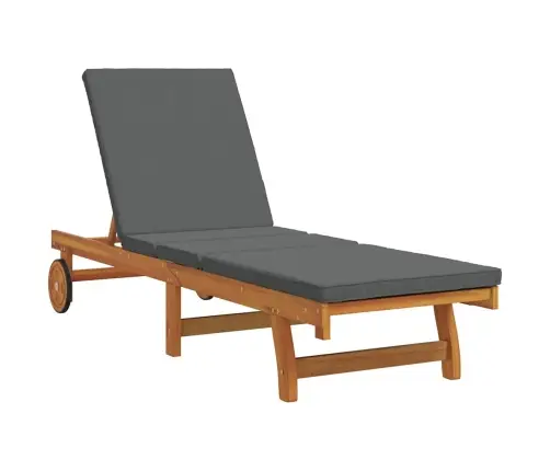 Saulės Gultas Ruda 63 X 199 X 85Cm Akacijos Medienos Masyvas