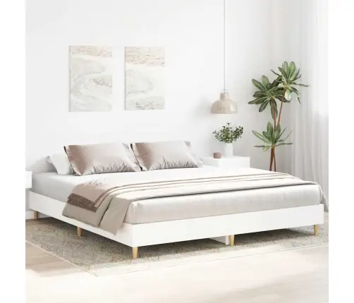 Voodiraam Ilma Madratsita, Valge, 200 X 200 cm Tehispuit