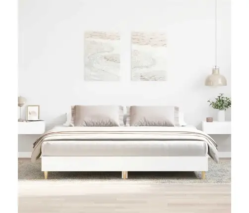 Voodiraam Ilma Madratsita, Valge, 200 X 200 cm Tehispuit