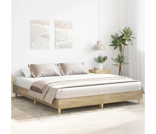 Gultas Rāmis Bez Matrača, 200X200 Cm, Inženierijas Koks Vidaxl