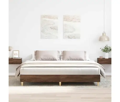 Gultas Rāmis Bez Matrača, 200X200 Cm, Inženierijas Koks Vidaxl