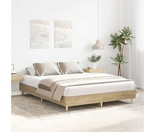 Gultas Rāmis Bez Matrača, 150X200 Cm, Inženierijas Koks Vidaxl
