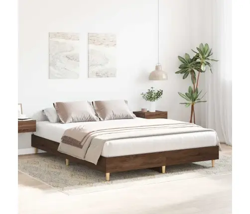 Gultas Rāmis Bez Matrača, 150X200 Cm, Inženierijas Koks Vidaxl