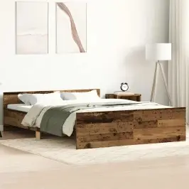 Voodiraam Ilma Madratsita, Vana Puit, 120X190 cm Tehispuit
