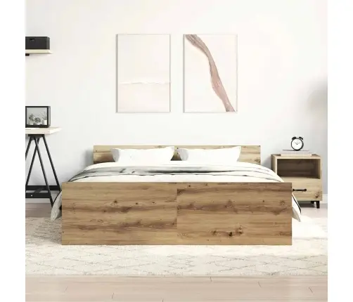 Gultas Rāmis Bez Matrača, 135X190 Cm, Inženierijas Koks Vidaxl