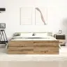 Gultas Rāmis Bez Matrača, 135X190 Cm, Inženierijas Koks Vidaxl