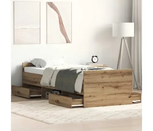 Gultas Rāmis Bez Matrača, 100X200 Cm, Inženierijas Koks Vidaxl