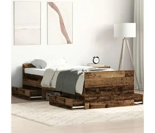 Voodiraam Ilma Madratsita, Vana Puit 90X190 cm Tehispuit