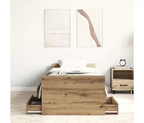 Voodiraam Ilma Madratsita, Käsitöötamm 90X190 cm Tehispuit