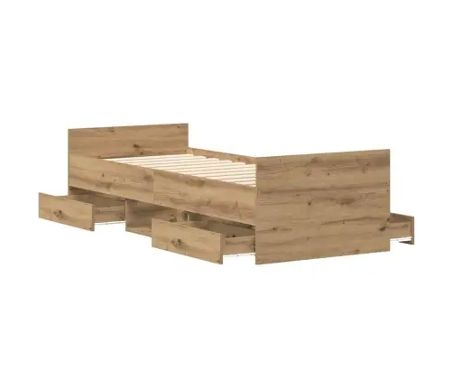 Voodiraam Ilma Madratsita, Käsitöötamm 90X190 cm Tehispuit