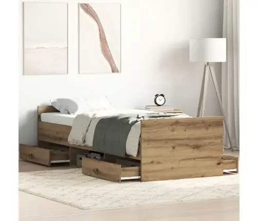 Voodiraam Ilma Madratsita, Käsitöötamm 90X190 cm Tehispuit