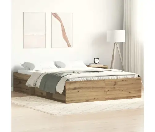 Gultas Rāmis Bez Matrača, 140X200 Cm, Inženierijas Koks Vidaxl