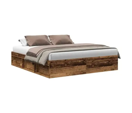 Gultas Rāmis Bez Matrača Veci Dēļi 200X200 Cm Inženierijas Koks Vidaxl