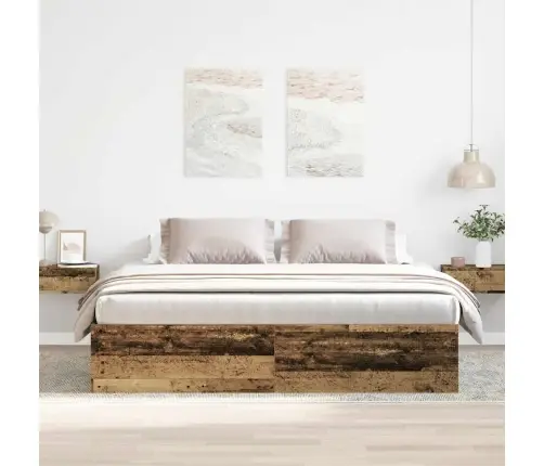 Gultas Rāmis Bez Matrača Veci Dēļi 200X200 Cm Inženierijas Koks Vidaxl