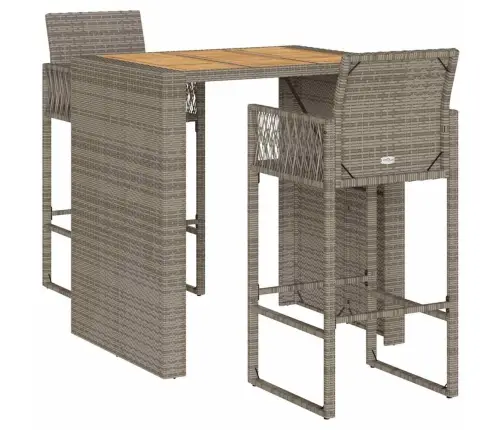 3-Osaline Aiatangide Komplekt Ilma Patjadeta Hall Polürotang