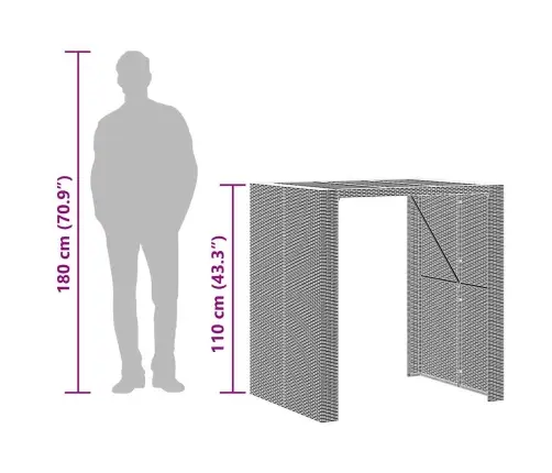 3-Osaline Aiatangide Komplekt Ilma Patjadeta Hall Polürotang