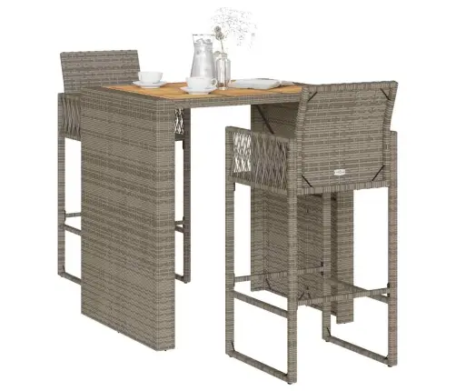 3-Osaline Aiatangide Komplekt Ilma Patjadeta Hall Polürotang