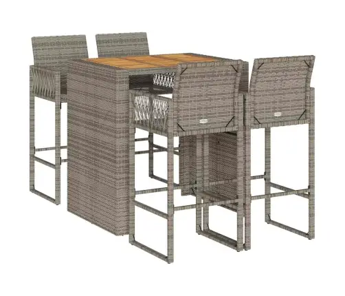 5-Daļīgs Dārza Mēbeļu Komplekts Bez Matračiem, Pe Rotangpalma Vidaxl