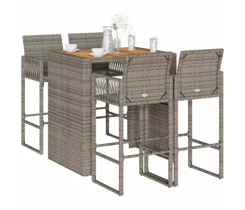 5-Daļīgs Dārza Mēbeļu Komplekts Bez Matračiem, Pe Rotangpalma Vidaxl