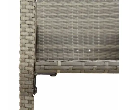 5 Dalių Sodo Baro Komplektas Be Pagalvėlių Pilka Polirotango